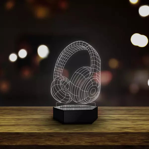 Headphone 3D Illusion Lamp – Decor Shipping
