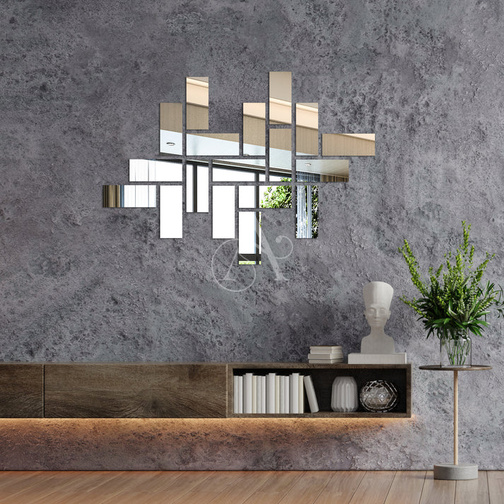 Acrylic Rectangle Mirror Wall Stickers