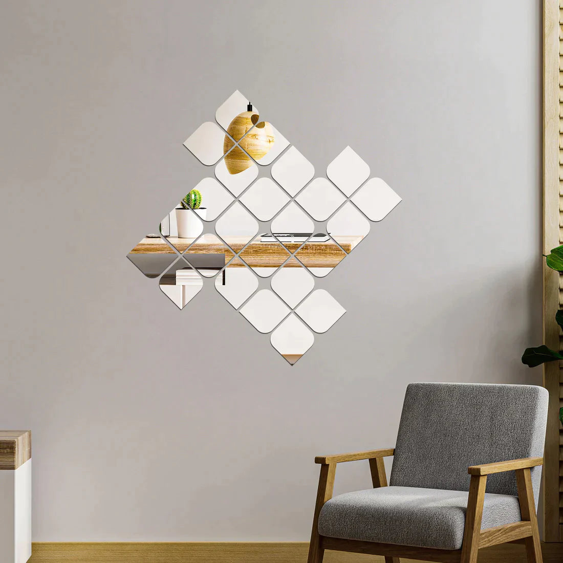 Acrylic Rectangle Mirror Wall Stickers