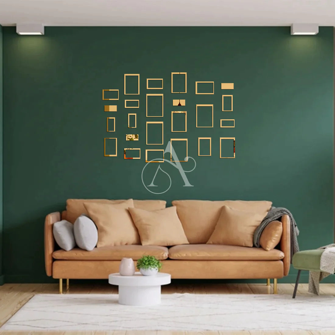 Acrylic Rectangle Ring Mirror Wall Stickers